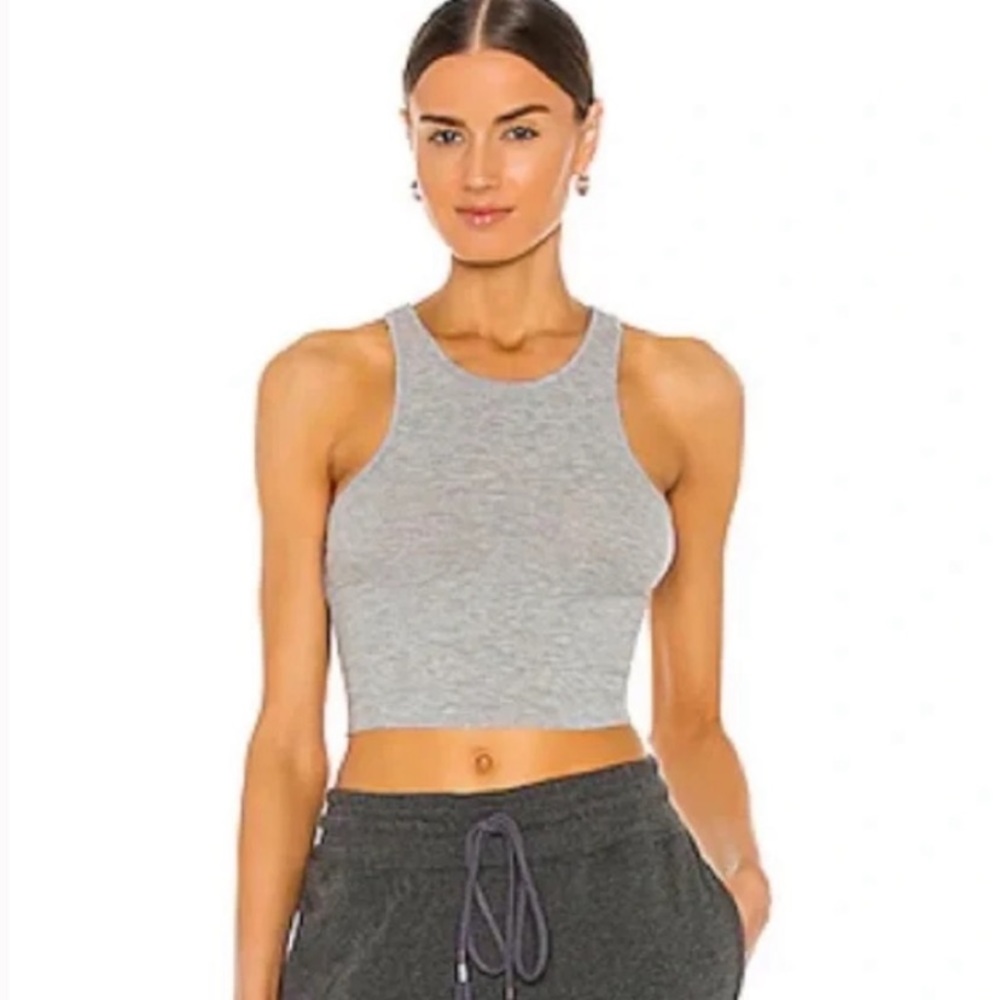 Free People High Neck Ribbed Crop Top NWT